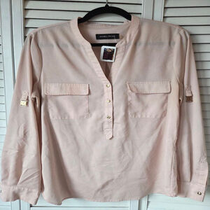 Women's IVANKA TRUMP Pink Long Sleeve Blouse L